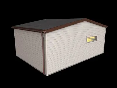 garage Low-poly 3D model 4