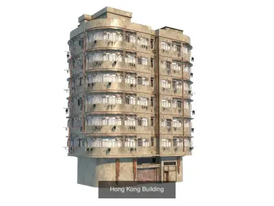 Hong Kong Building V3 3D Model Pack