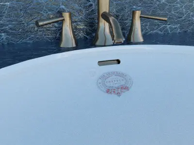 washbasin double Crapper 1910 Titanic  or Nomadic style  3D model