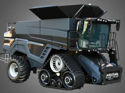 IDEAL - Combine Harvester - Rubber Track System 3D model