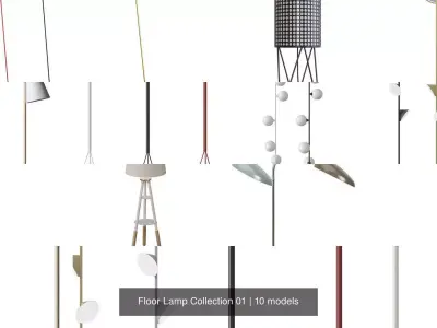 Floor Lamp Collection 01 3D Model Pack