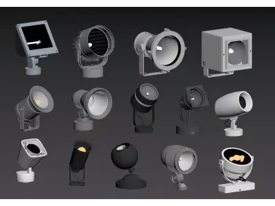Outdoor spotlights 3D model