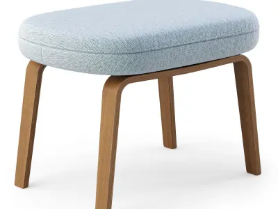 Era Normann Copenhagen Footstool With Wood Legs  3D model