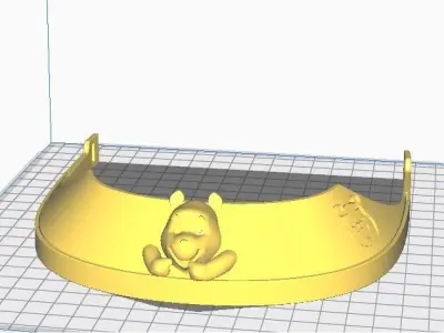 2 COVID 19 Winnie and Tiger MAsk Mascara covid winnie poo 3D model