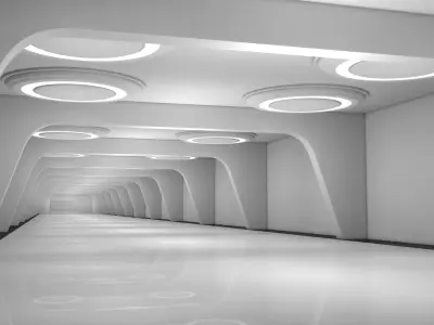 Sci Fi Tunnel 3D model 44