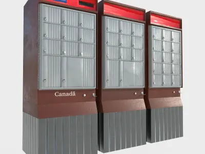 mailbox Canada 05 Low-poly 3D model