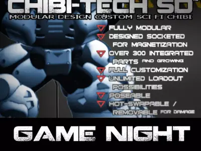 CHIBI TECH SD GAME NIGHT BUNDLE 3D Model Pack