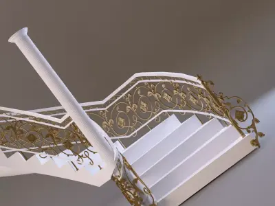 classical staircase 2 3D model