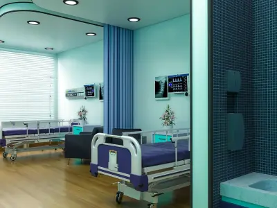 MEDICAL SPACES-HOSPITAL ROOM  3D model