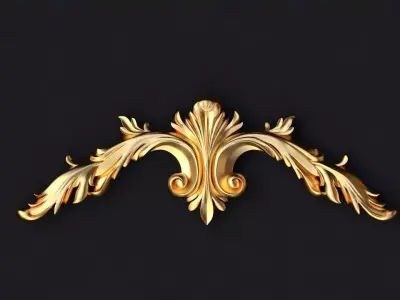 dekor gold ornament 3D model get