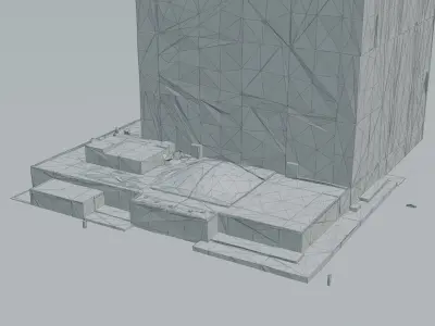 Willis Tower Chicago  Low-poly 3D model