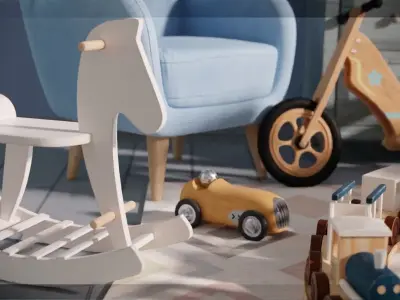 Furniture - Childroom props 3D model