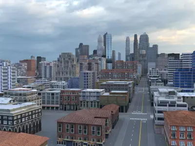 City 91 Low-poly 3D model