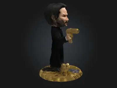 John Wick Stylized 3D Printable Caricature 3D print model