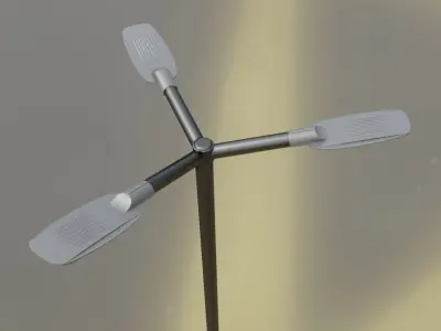 Street Light 12 Pole 3 Version 3 Low-poly 3D model
