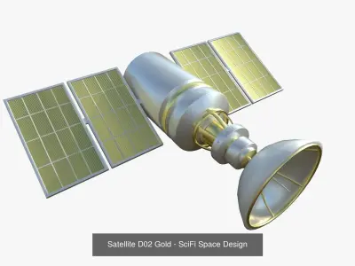 10 Satellite D Collection - SciFi Space Design 3D Model Pack