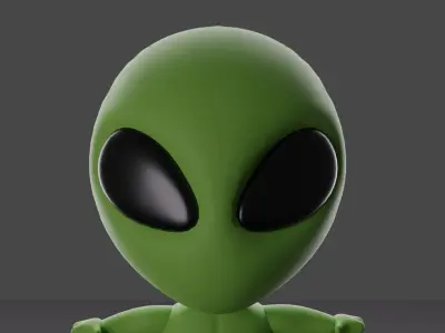 Alien Low-poly 3D model shop