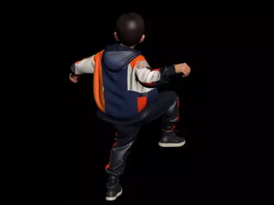 Teenagers Street Dance 3D model