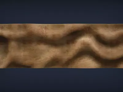 Wavy Wall Art Panel 3D model