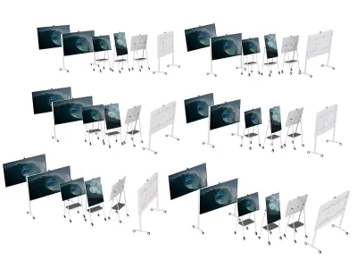 TV display screen movable stand 3D model 3D model