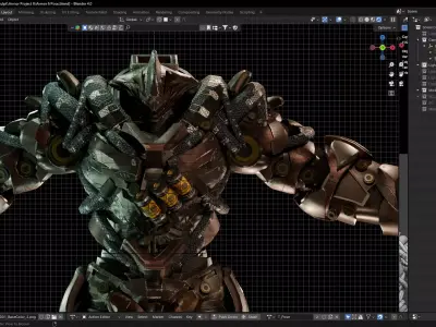 Sci-fi Heavy Combat Armor Character Low-poly 3D model