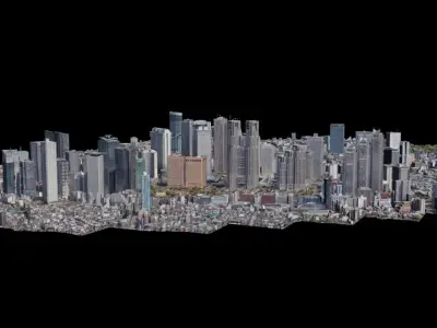 Tokyo City Map 3D model