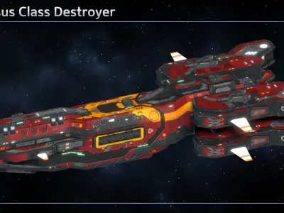Spaceship Destroyer Collection III 3D Model Pack