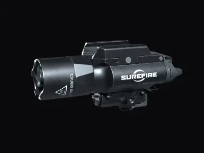 Surefire X400 tactical weaponlight Low-poly 3D model