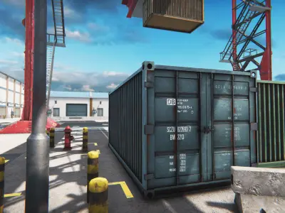 Module Based Harbor Creator Low-poly 3D model