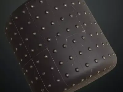 Dark Scratched Riveted Metal Plates PBR SEAMLESS Texture