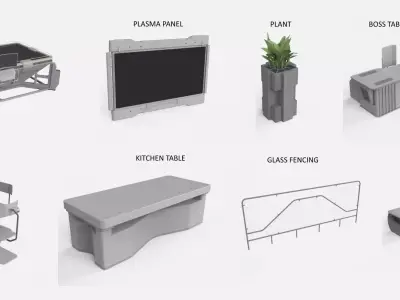 sci-fi furniture  3D model