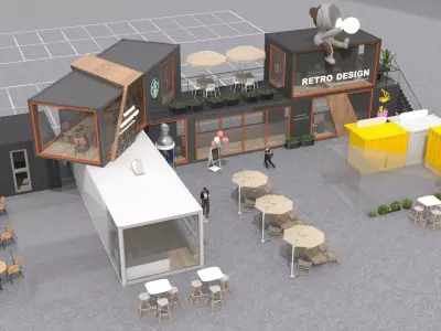 container revamped commercial street 3D model