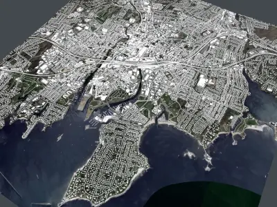 Cityscape Stamford Connecticut United States 3D model