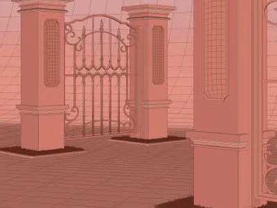 Classic Gate for Villa 002 3D model
