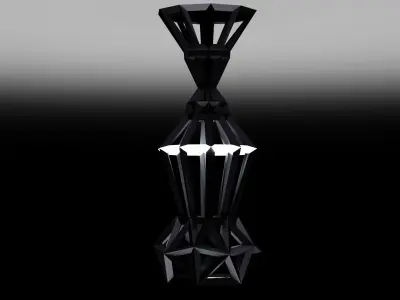 Reversed Pawn Chandelier Low-poly 3D model