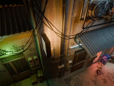 Nook Place Cyberpunk Low-poly 3D model