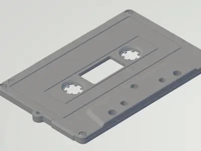 CASSETTE BADGE HOLDER 3D print model