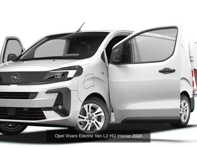 Opel e Vivaro Van HQ Interior 2025 3D Model Pack