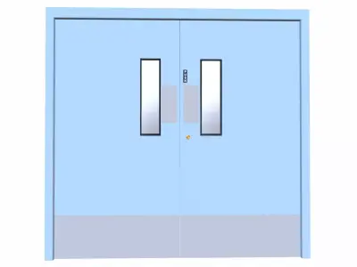 Industrial Door Low-poly 3D model