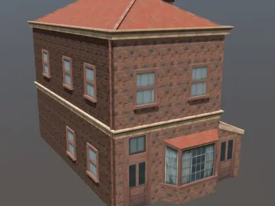 Old House Low-poly 3D model 7