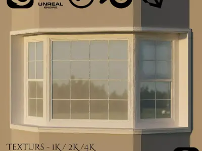 Bay Window Low-poly 3D model