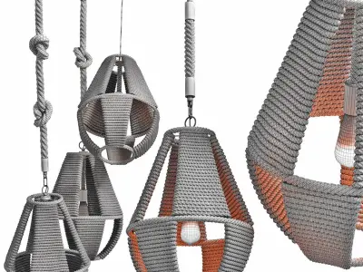 LOFT ROPE CHANDELIER 3D model