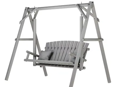 Garden swing 3D model 6