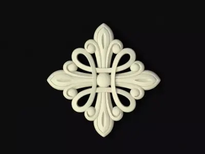 rosette ornament 3D model purchase