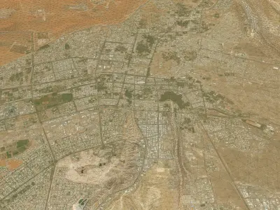 Al Ain - Topography Terrain 3D City 3D Model Pack