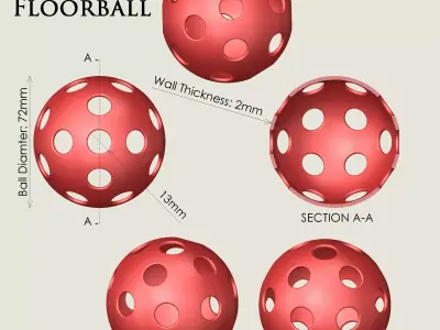 Floorball 3D print model