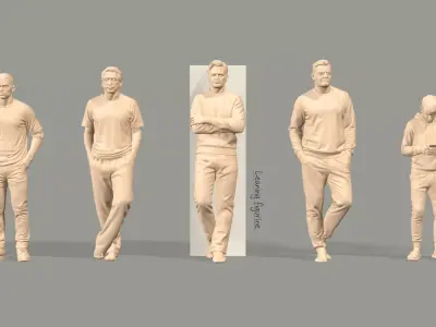 At Home Vol1 - 25 Standing Figures for Architecture 3D print model