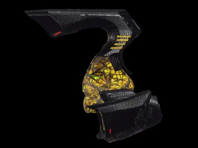 Star Trek Gorn Hunter Starship Low-poly 3D model