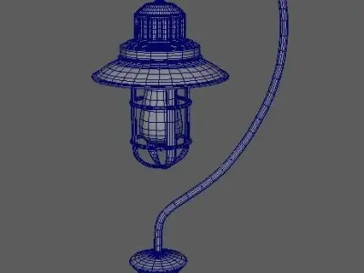 Lantern Desk Lamp Low-poly 3D model