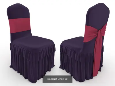 Collection Banquet Chair 17 3D Model Pack